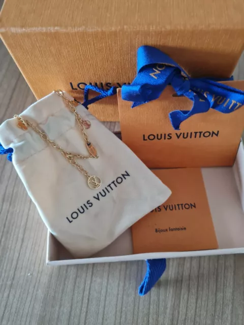 Louis Vuitton Lederarmband Suhari M91847 Doppel-Choker mit Goldnieten,  braun