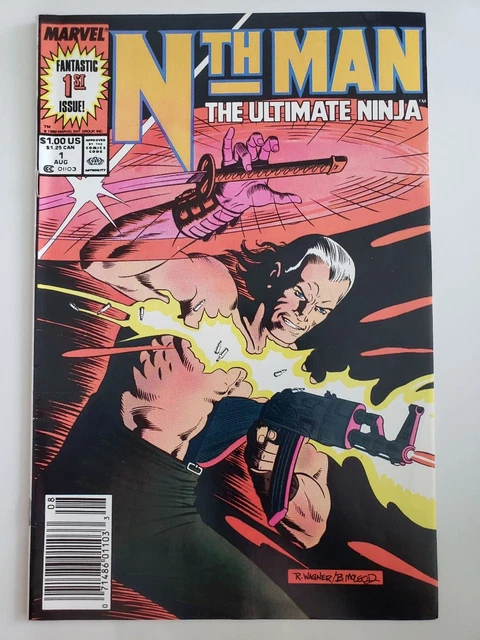 Nth Man The Ultimate Ninja #1 (1989) Marvel Comics Htf Newsstand Variant Edition