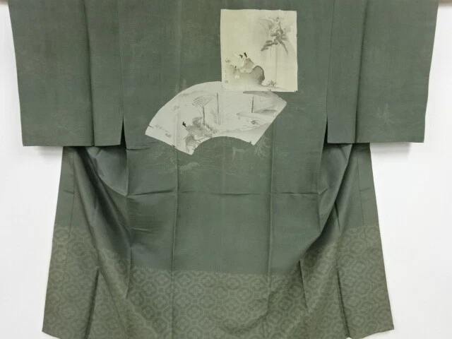 36536# Japanese Kimono / Antique Mens Juban / People In The Past