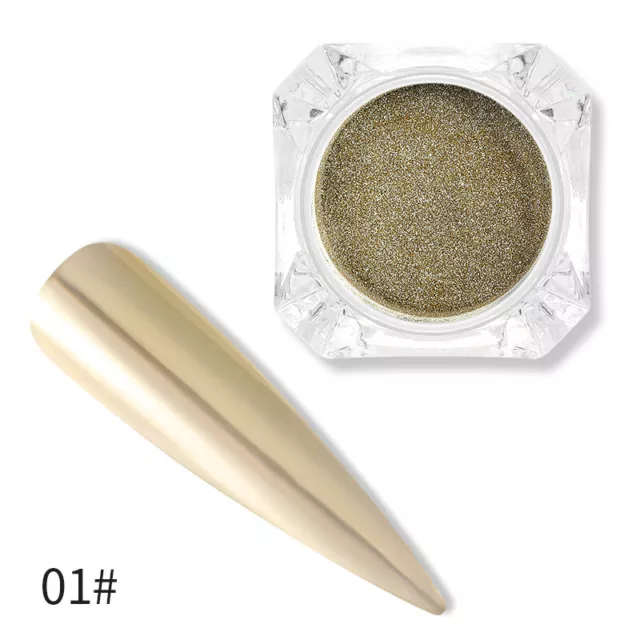 PINK NAIL MIRROR POWDER PLATINUM Rose Gold Chrome Nails Shining Pigment (y3)