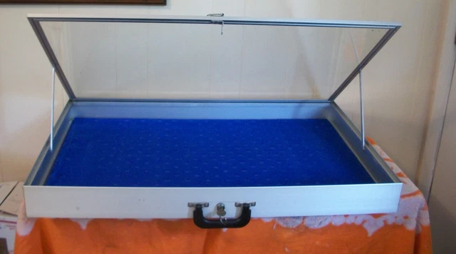 Allstate Mfg Co. Aluminum Glass Locking Display Case Sport Cards Jewelry Coins