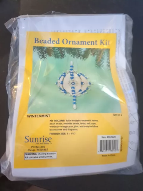 Kit de adorno con cuentas Sunrise Craft & Hobby como nuevo de invierno hace 4 nuevos