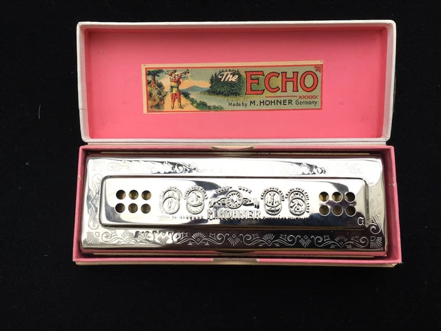 harmonica hohner ancien 1960  the echo bell metal reeds made in germany