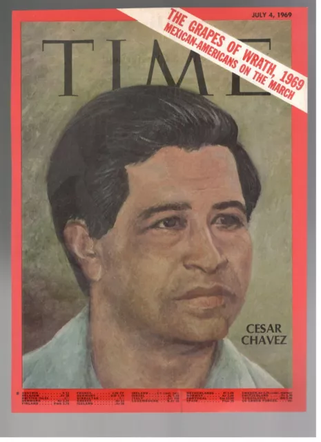 CESAR Estrada Chavez 1969 Time Cover 1 Seite Original