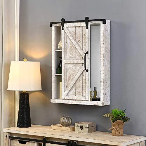 FirsTime & Co.® Winona Farmhouse Barn Door Cabinet Mirror American Crafted Ag...