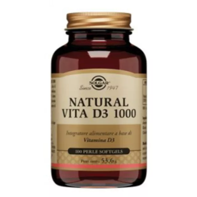 Natural Vita D3 1000 Solgar 100 Perle Softgels