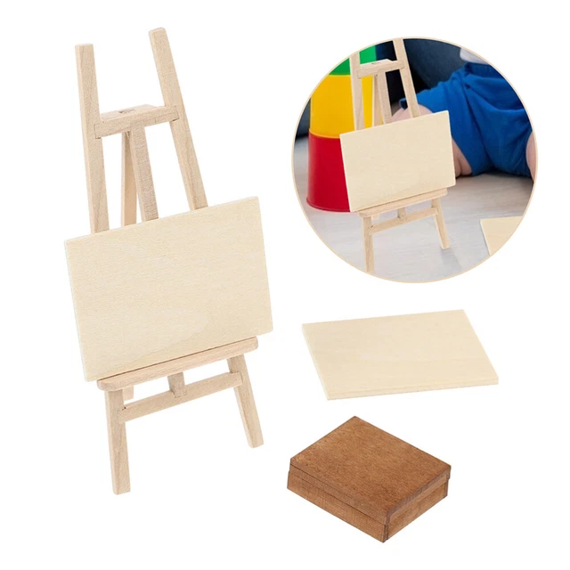 Mueble en miniatura bloque de boceto de simulación mini soporte de caballete accesorios