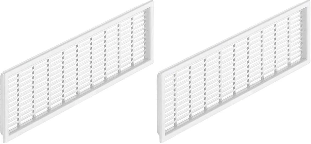 Griglia Ventilazione Plastica 450x92mm - Bianca Per Porte E Mobili, Antiumidità E Muffa - Foto 3