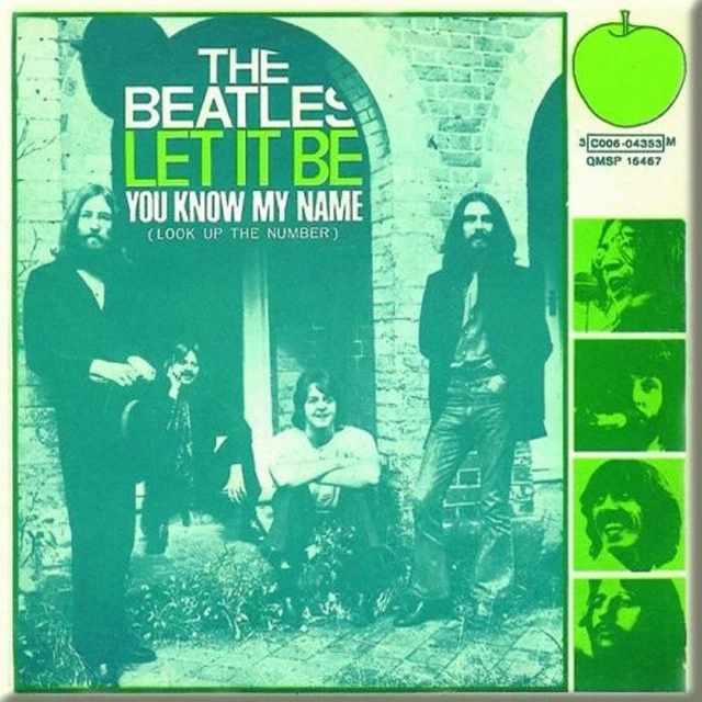 Magnete da frigorifero The Beatles Let It Be You Know My Name nuovo ufficiale 76 mm x 76 mm