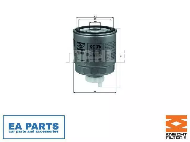 Fuel filter for MITSUBISHI RENAULT VOLVO KNECHT KC 76