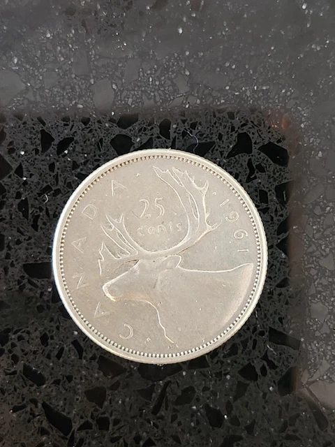 🌟🌟1961 Canadian Silver Quarter -25 Cent🌟🌟