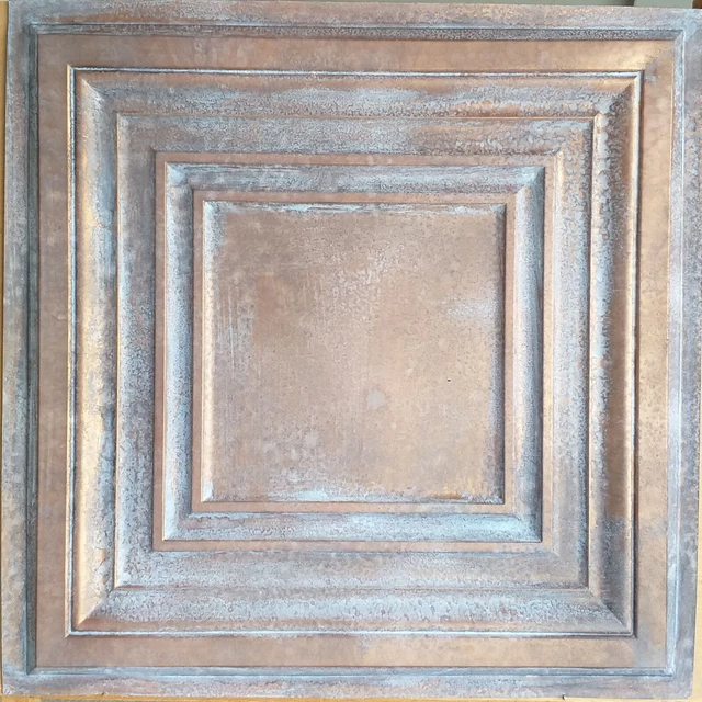 24x24 Ceiling tile faux tin weathering copper decor wall panels PL05 10pcs/lot