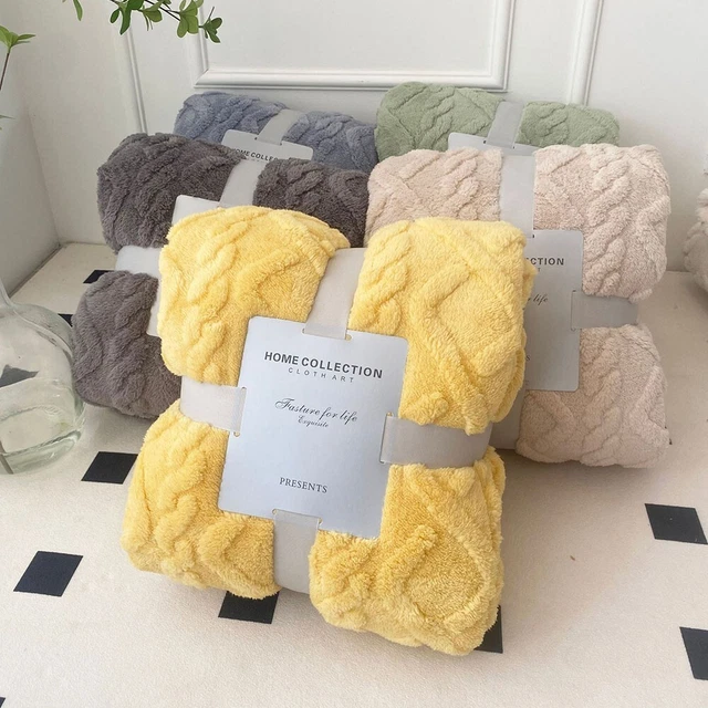 Coperta Coperta Pelle Rosa Pea Verde Divano Getto Coperta Velluto Coperta