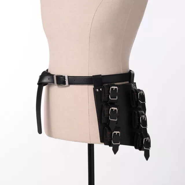 Medieval Lace Up 3 Swords Frog Holster With Belt Rapier Scabbard Holder Belt