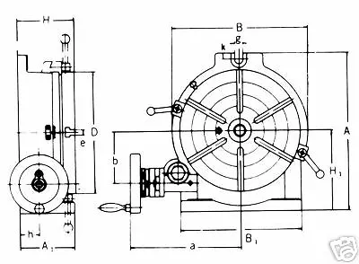 Teilapparat Rundtisch 150 mm horizontal - vertikal Vertex 2