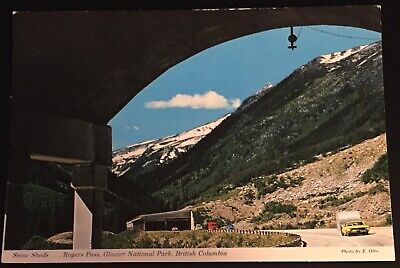 Snow Sheds Rogers Pass Glacier National Park BC Canada VTG Postcard