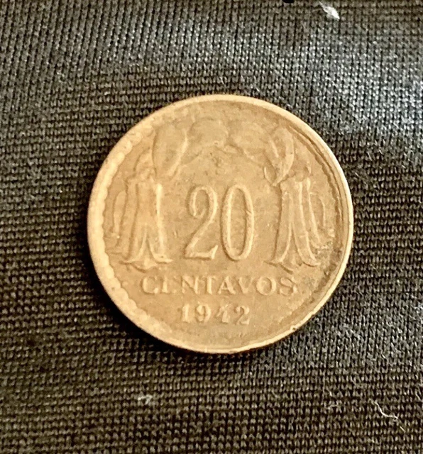 1942 Chile 20 Centavos Coin