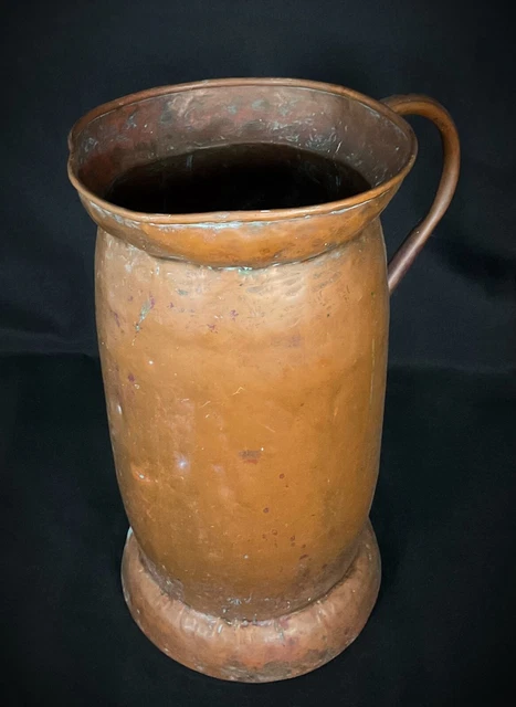 Ancien début XXème grand broc ou porte-parapluie en cuivre