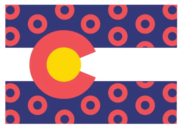 My Sunnies Phish Fishman Donut Colorado Flag Sticker