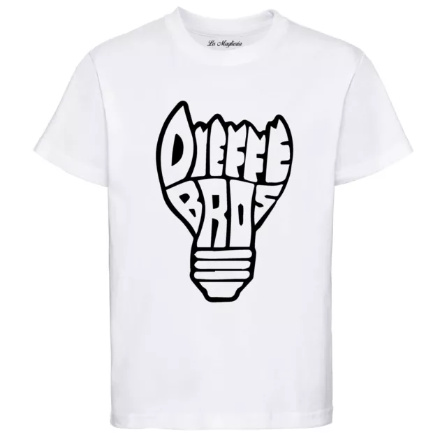 Maglietta youtuber DIEFFE BROS v.1 DF t-shirt bianca o nera uomo donna bambino 2