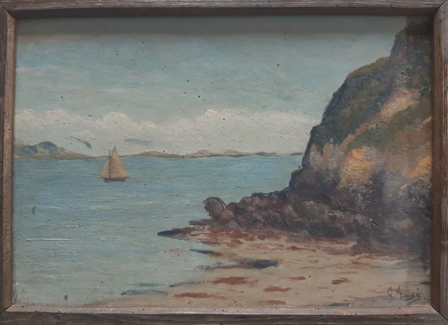 Tableau Huile Sur Panneau Nature Morte « Les Pensées», Sign