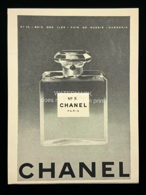 1950S CHANEL NO 5 Perfume Paris Print Advertising 361A $14.50 - PicClick