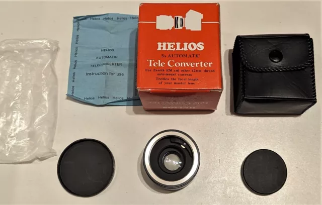 Helios Auto Tele Converter 3 x 42mm Thread For Zenith EM & Other 42mm Auto Mount