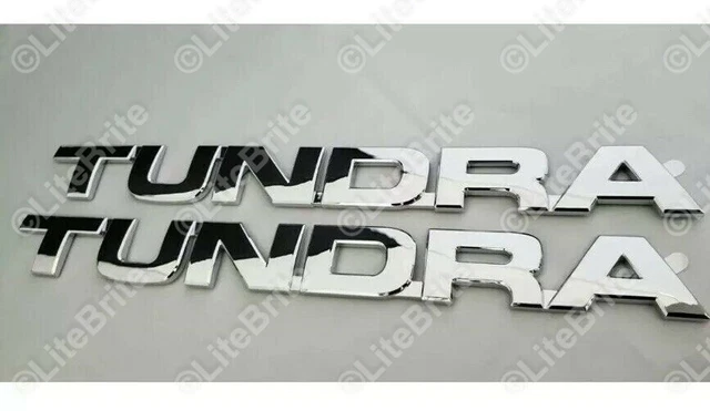 2x For TUNDRA Letter Door Emblem Nameplate Matte Black (2014-19)