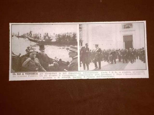 Venezia nel 1924 Re Vittorio Emanuele III Savoia XIV Esposizione Prof. Giordano