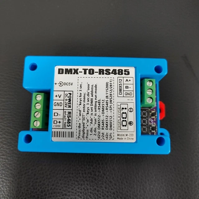 Controller da DMX a RS485 e controller da RS485 a DMX accessorio controller DMX512