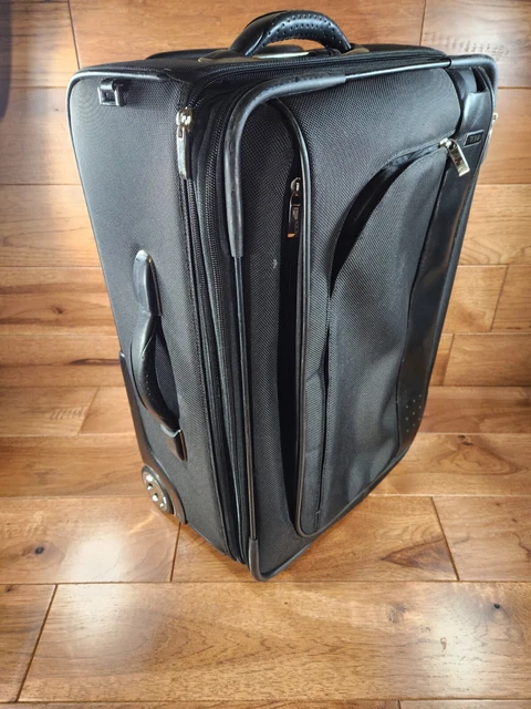 Tumi Adventure Int'l Expandable Wheel Carry On Luggage Leather Trim 21"x14"x9"