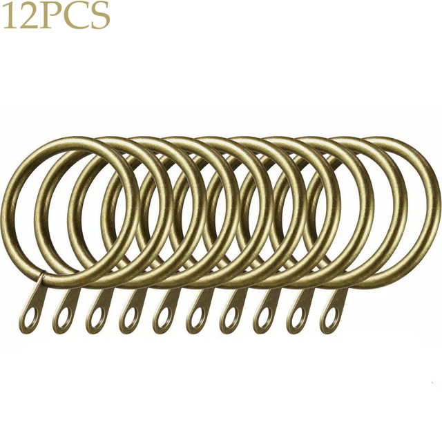 Metal Curtain Rings Hanging Hooks Curtains Rods Pole Voile Heavy Duty Rings