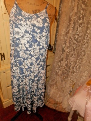 Fortune + Ivy Stitch Fix  Joey  Knit Dress  Indigo  Floral Sleeveless  2X  Nwt