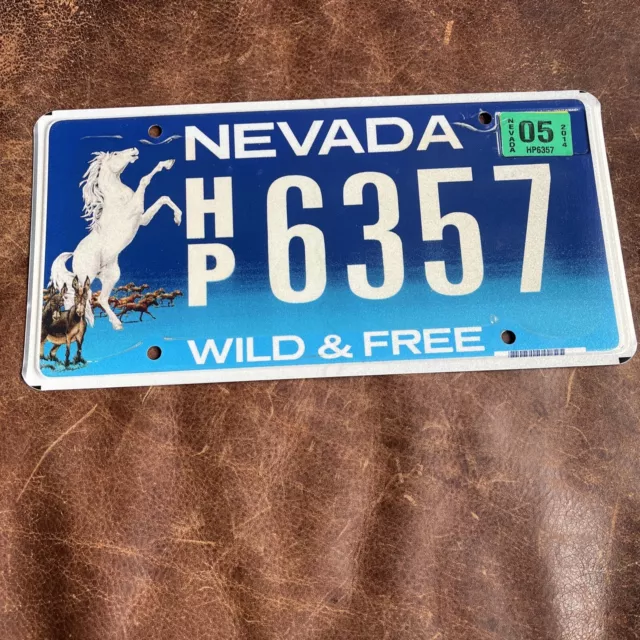 Nevada Wild And Free License Plate 2005 Horse 🐴 Graphic Tag Stallion # 6357