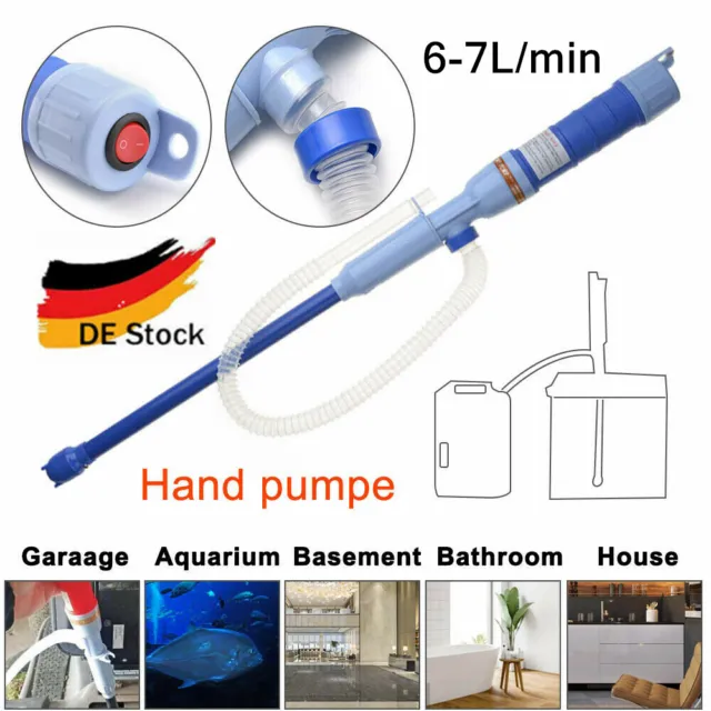 Elektrische Benzinpumpe Siphonpumpe Batteriebetrieben Handpumpe Wasserpumpe DHL