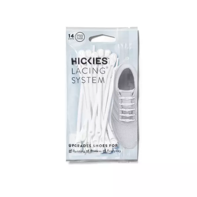 HICKIES 2.0 Elastic Shoe Laces White x 1 pack For Running, fitness, everyday