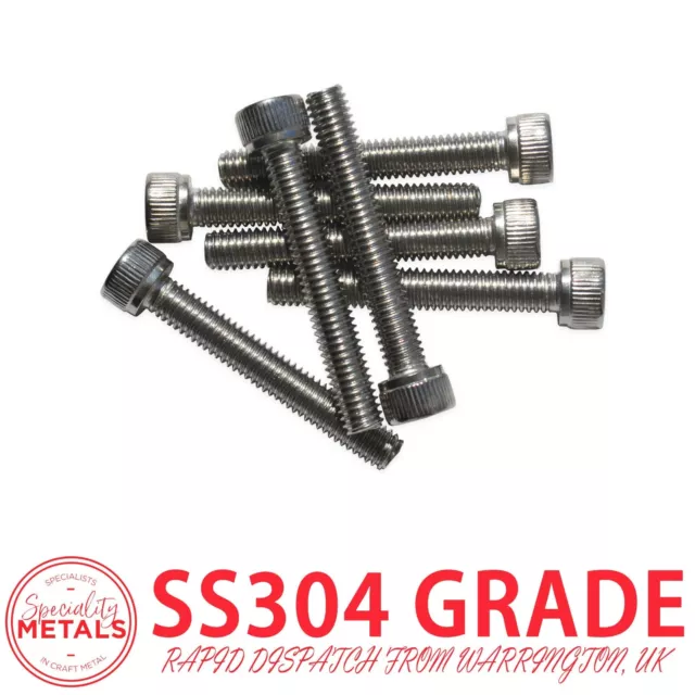 M6 (6mm) x 40mm Allen Key Cap Socket Screw Hex Head | A2 Grade Stainless Steel