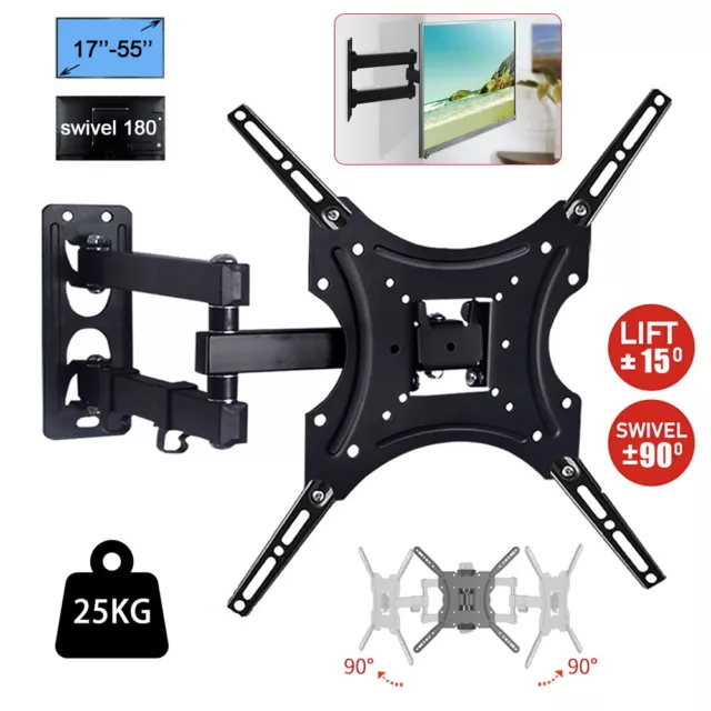 Tv Wandhalter Ausziehbar 17 - 55 Led Lcd Vesa Wandhalterung Neigbar Schwenkbar