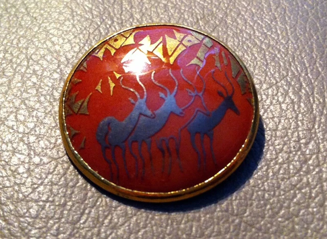 Broche Vintage Tournesol Argentée - Signée Didier Thiébaud - Années 90 - Occasion