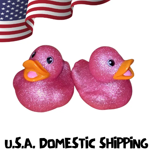 PINK GLITTER RUBBER Ducky 2" Rubber Duck Jeep Duckies Free Shipping 4.39 PicClick