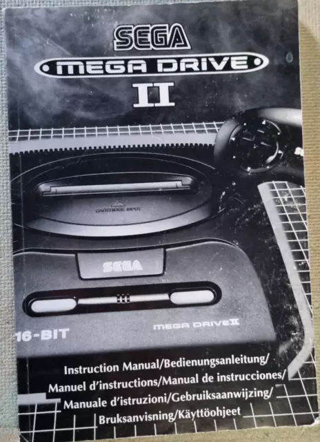 Sega Mega Drive II Original Instruction Manual Only 1993