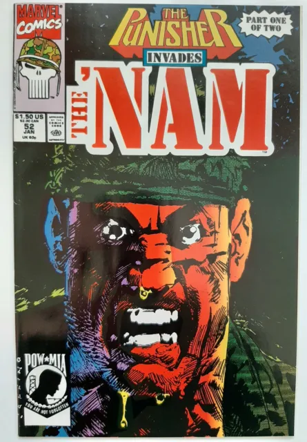 The 'Nam #52, Cover A, First Printing, Punisher, Marvel Comics, Jan 1991