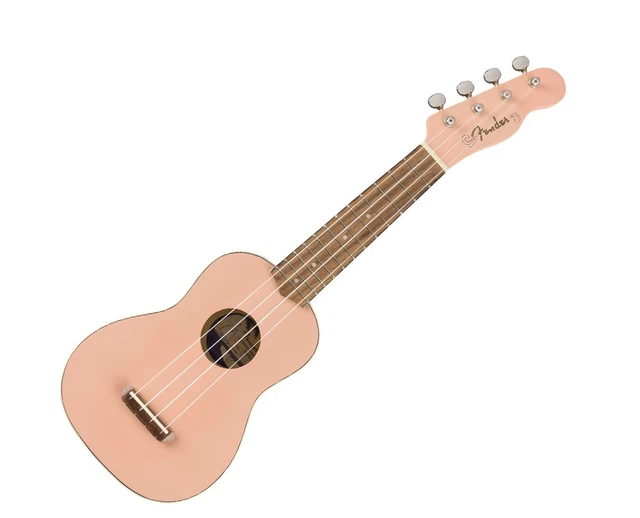 Open Box Fender Venice Soprano Uke Walnut - Shell Pink w/ Walnut Fingerboard