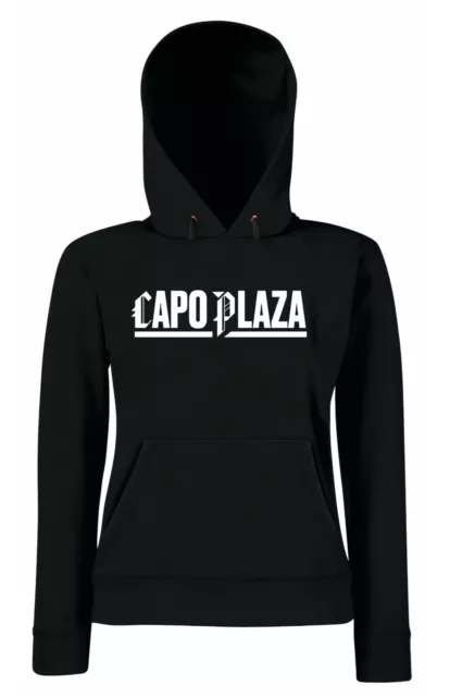 Felpa cappuccio LOGO CAPOPLAZA trap rap music maglia t-shirt capo plaza unisex