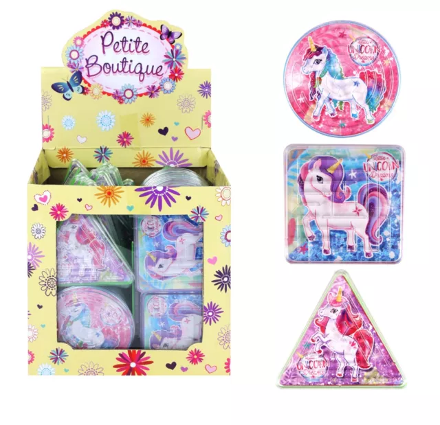 UNICORN MAZE PUZZLE Kids Girls Birthday Party Bag Filler Favors Jigsaw Toy Gift