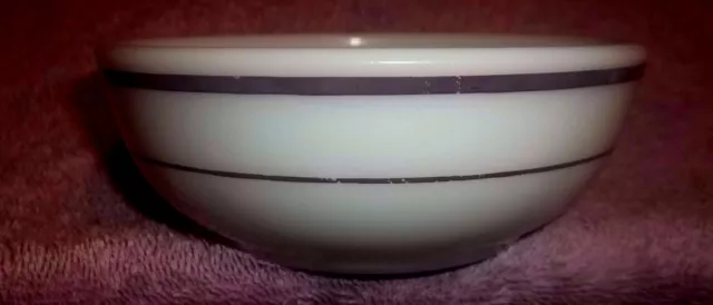 Corning Restaurant Ware Cereal Bowl Maroon Brown Stripe Made In Usa 4 7/8" Wide