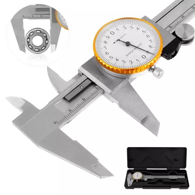 Stainless Steel 0-150mm Dial Vernier Caliper Measurement Gauge Tool UK)