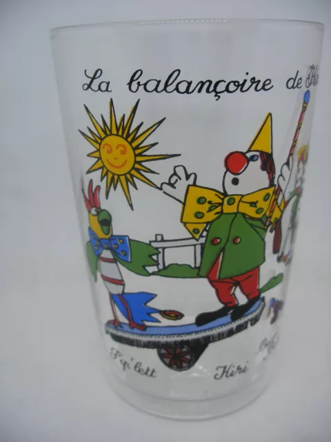 ORTF verre à moutarde French Drinking Glass KIRI Le CLOWN La Balançoire