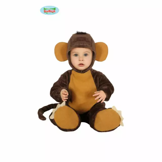 Costume Scimmia Carnevale Animale Vestito Neonato Bimbo Unisex Bambini Monkey