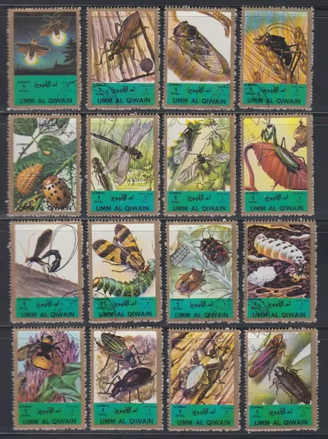 Umm al Qiwain 1972 used Mi.1338/53 A Insekten Insects Tiere Animals Fauna Nature